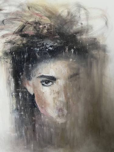 Original Abstract Portrait Painting by Julija Zil