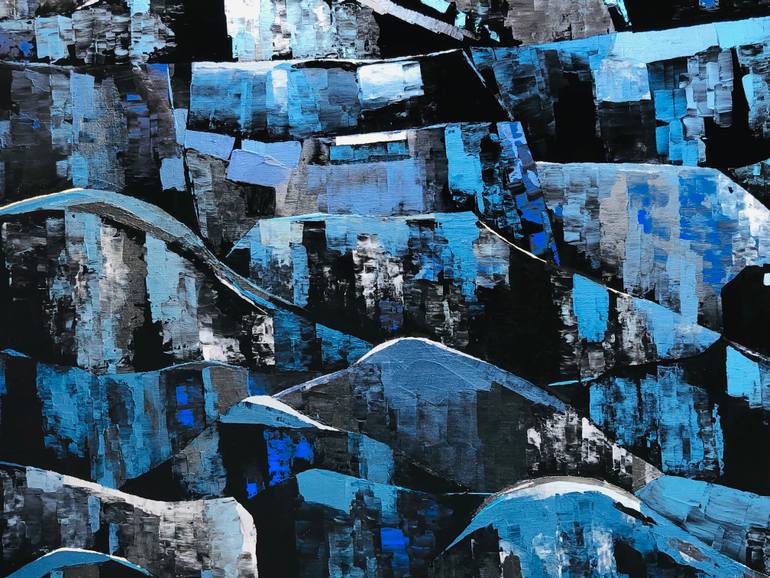 Original Kinetic Abstract Painting by Nadine Hardy
