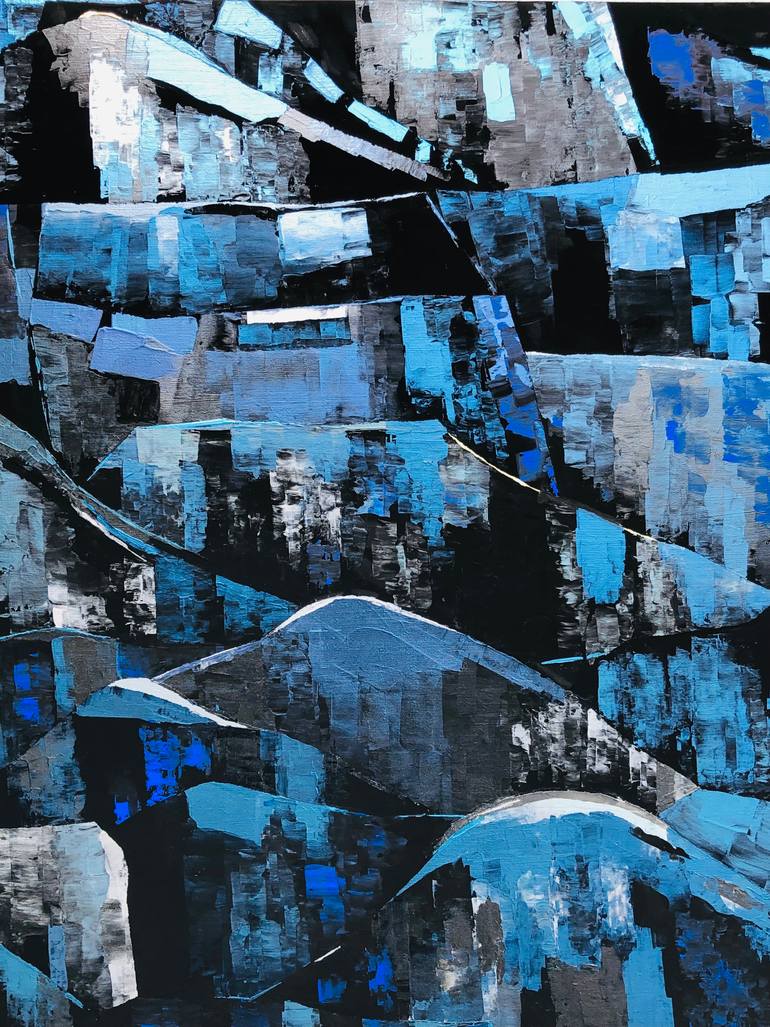 Original Kinetic Abstract Painting by Nadine Hardy