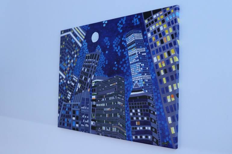 Original Expressionism Cities Painting by Tanja Momcilovic