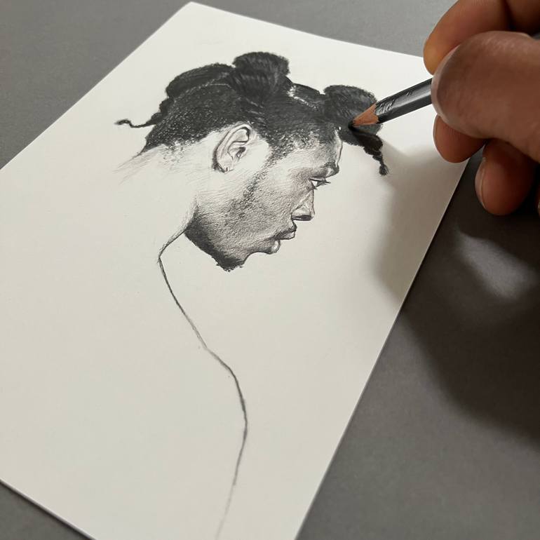 Original Figurative Men Drawing by Rudolf Cuchkin