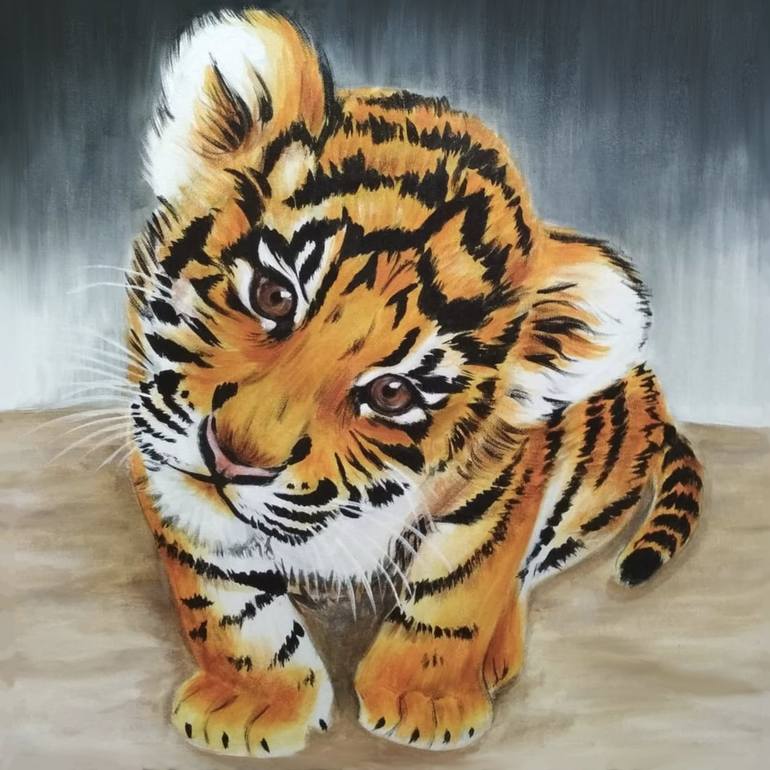 Tiger cub by Astri | Saatchi