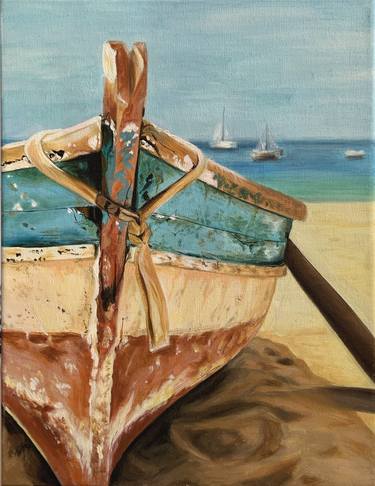 Print of Realism Boat Paintings by Olga Astri