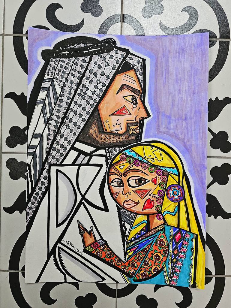 Original Love Drawing by Shorouq Shabsoug