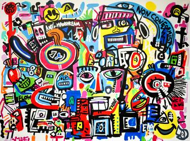 Original Abstract Expressionism Graffiti Paintings by CIANO Art