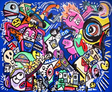 Original Abstract Expressionism Graffiti Paintings by CIANO Art