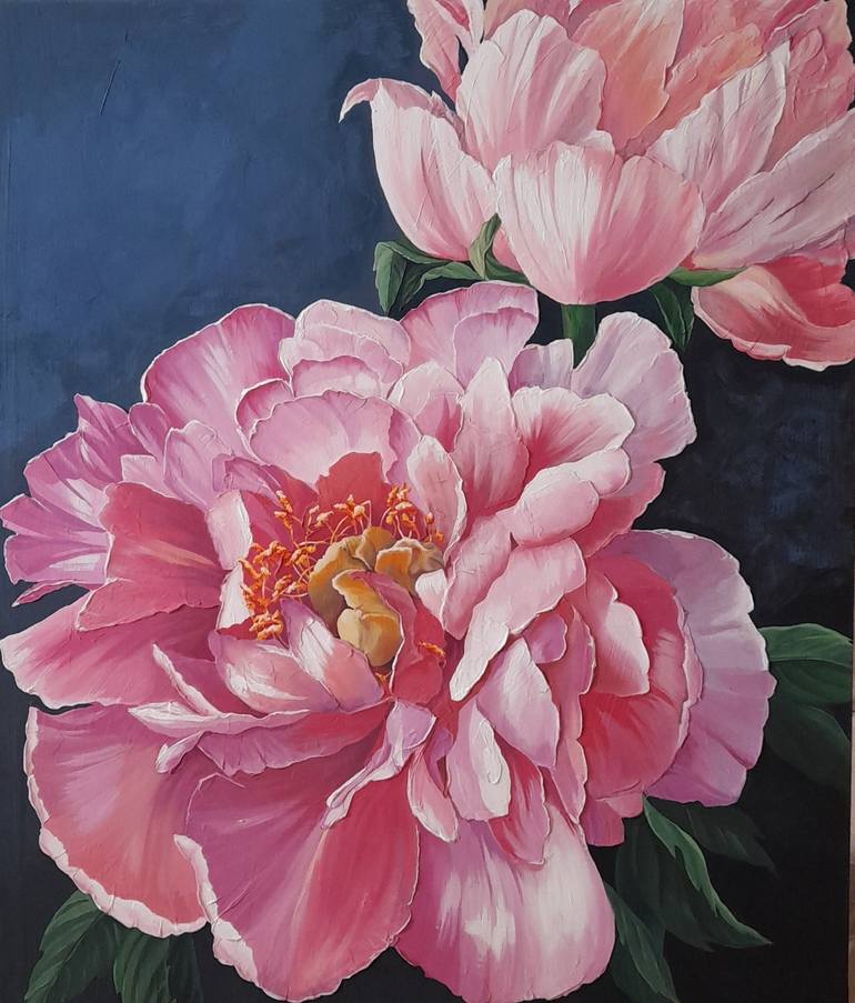 Peonies Painting by Maria Eremenko | Saatchi Art