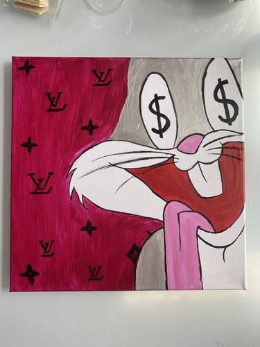 I Hand Painted this! Babs Bunny Louis Vuitton Bag!