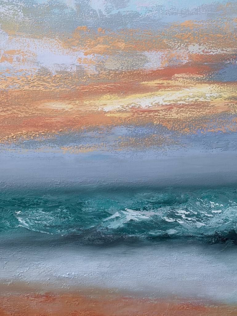 Original Impressionism Beach Painting by Elena Hyams