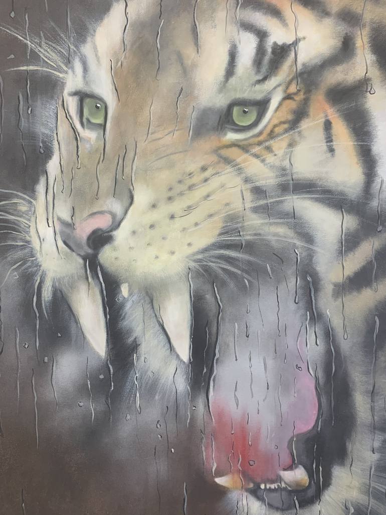 Original Figurative Cats Painting by Elena Hyams