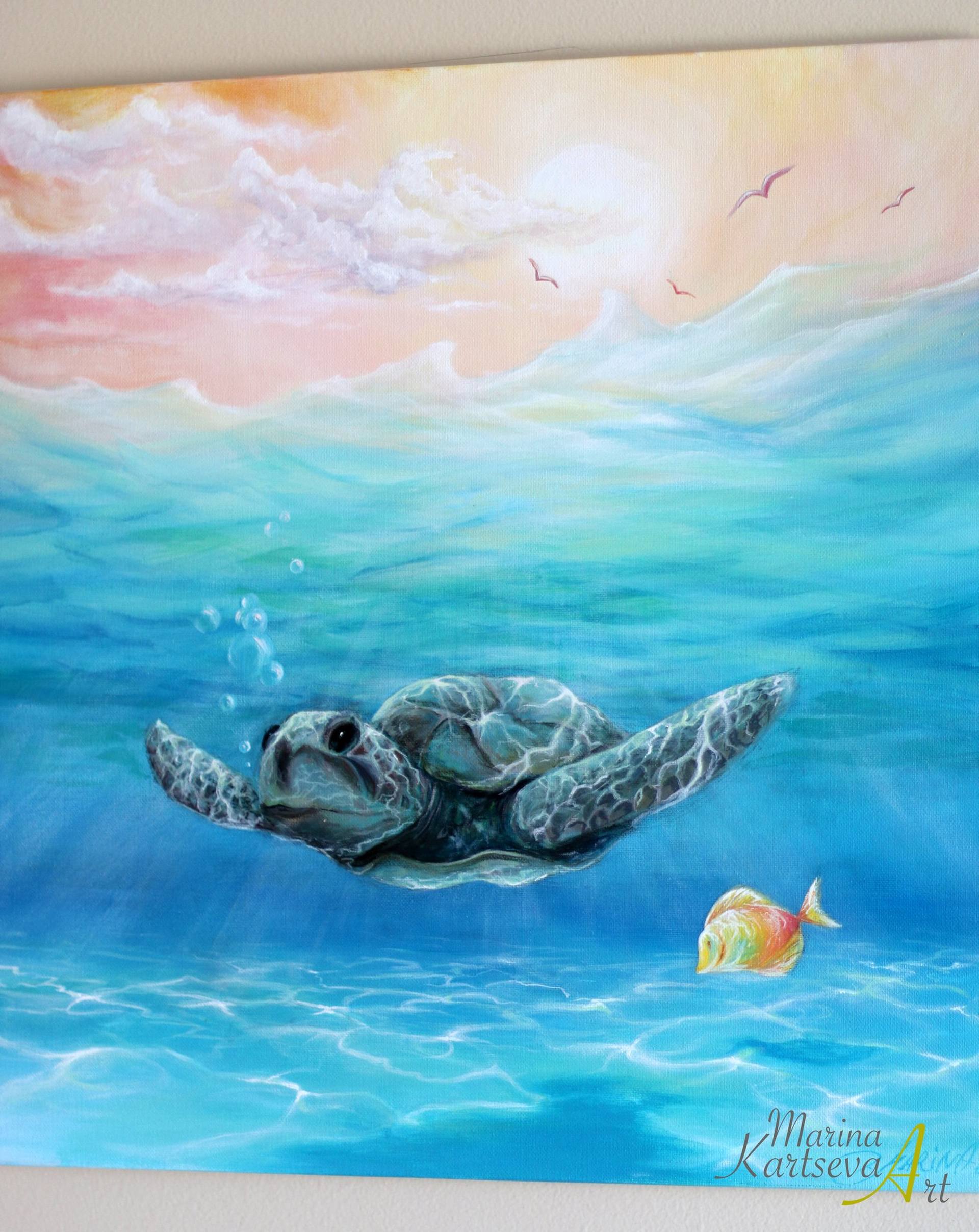 Sea Turtle Original Alcohol Ink Painting on Yupo, Matted to 12x18, Sealife, Marine Animal Painting .br Sea Turtle Original Alcohol Ink Painting on Yupo, Matted to 12x18, Sealife, Marine Animal Painting .br