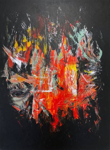 Original Abstract Expressionism Abstract Paintings by Dawie Roux