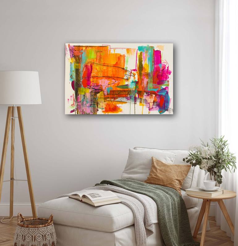 Original Abstract Expressionism Abstract Painting by Louise Holmes