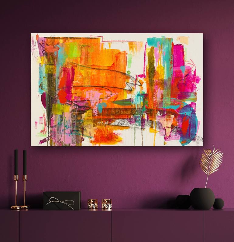 Original Abstract Expressionism Abstract Painting by Louise Holmes