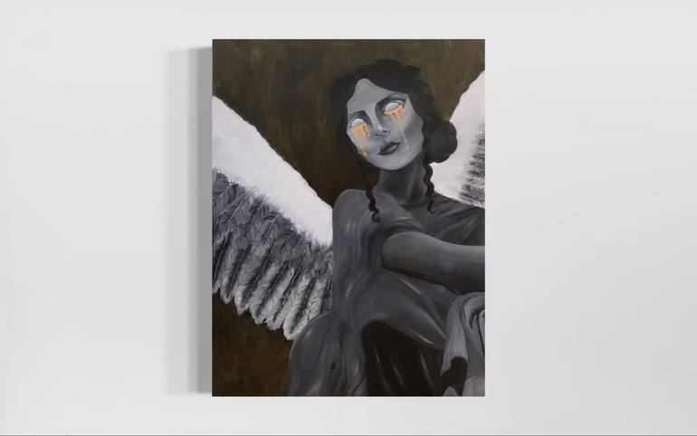 L'ange. Painting by Oceane Pinoy | Saatchi Art Belgium