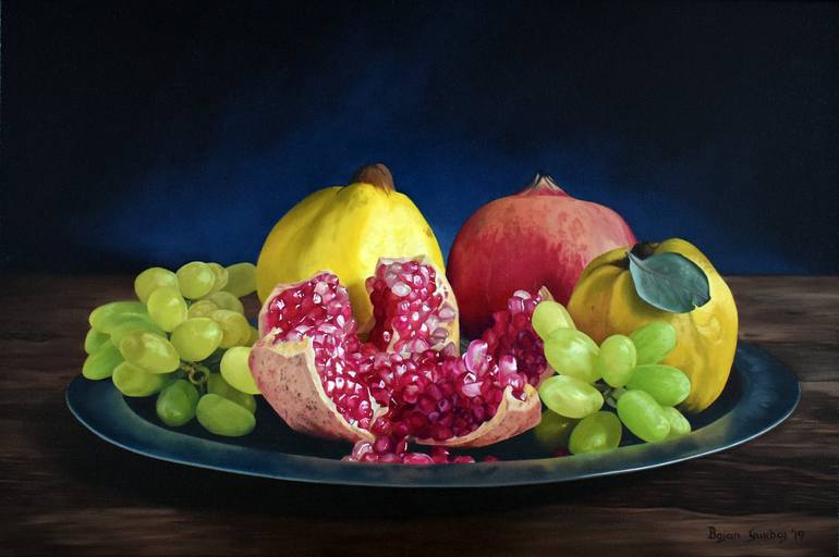 fruit plate painting