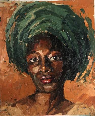 Original Portraiture Women Paintings by Divine Favour Ogbonna