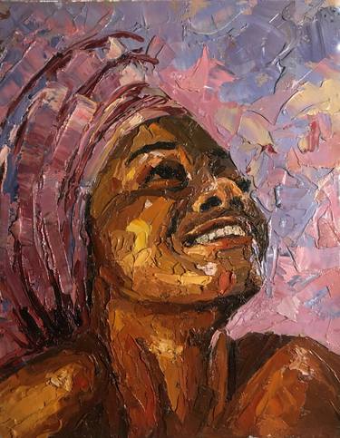 Original Impressionism Women Paintings by Divine Favour Ogbonna