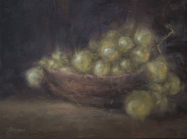 Still life "Grape Escape", oil painting on canvas Kitchen Art thumb