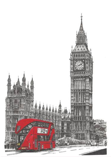 London pen and ink drawing thumb