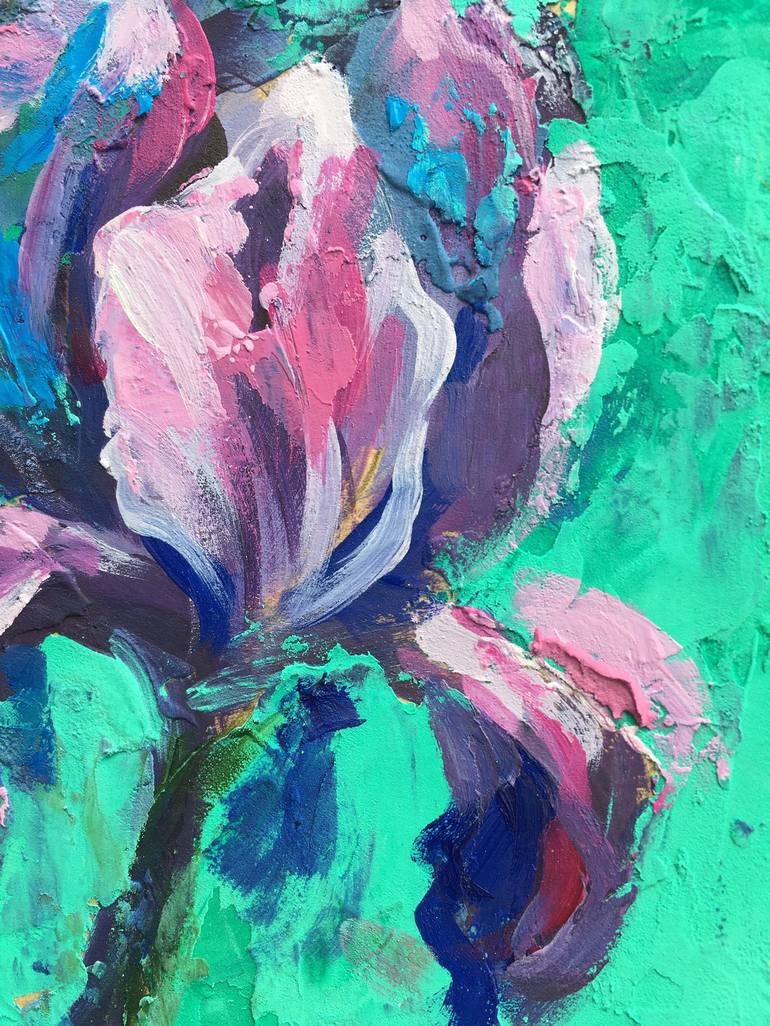 Original Abstract Expressionism Floral Painting by Valeriya Serova