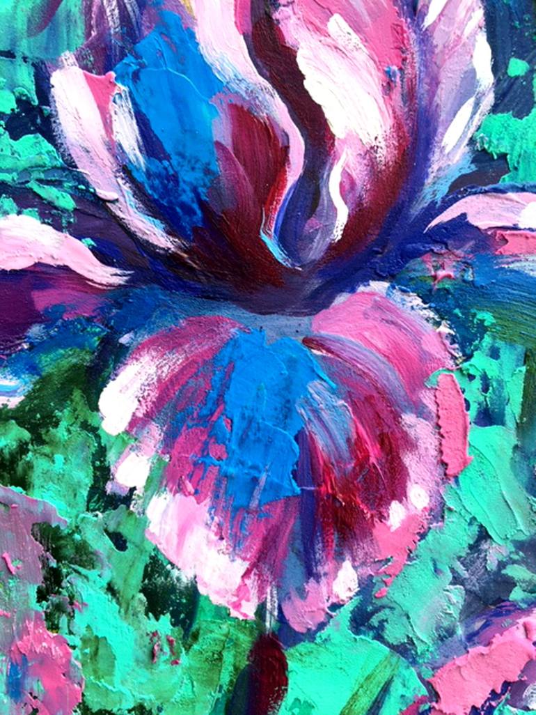 Original Abstract Expressionism Floral Painting by Valeriya Serova