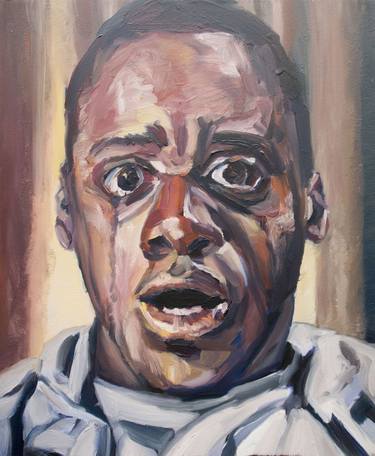 The actor Daniel Kaluuya - 8F - (oil on canvas). thumb