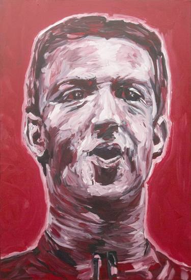 Dreamed portrait of Mark Zuckerberg - red - thumb