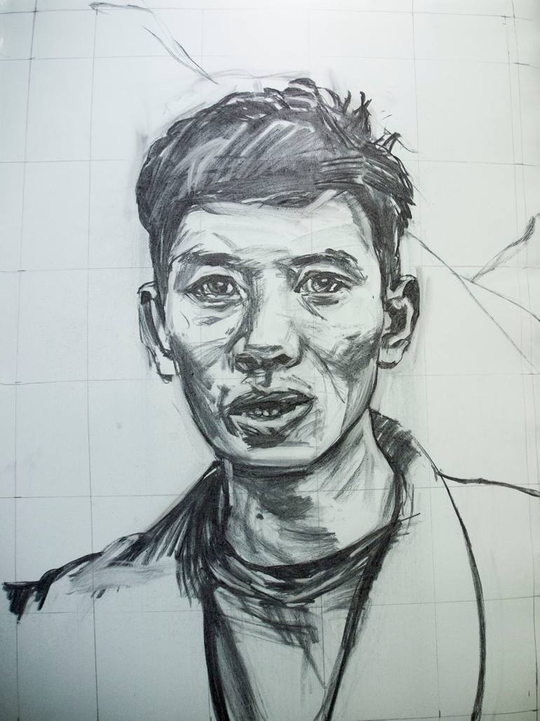 Original Documentary People Painting by Romain Héjé