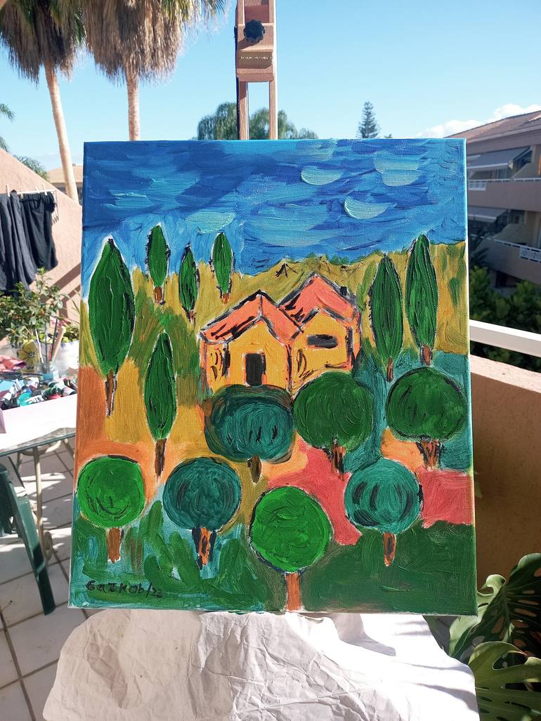 Original Expressionism Landscape Painting by A Gazkob