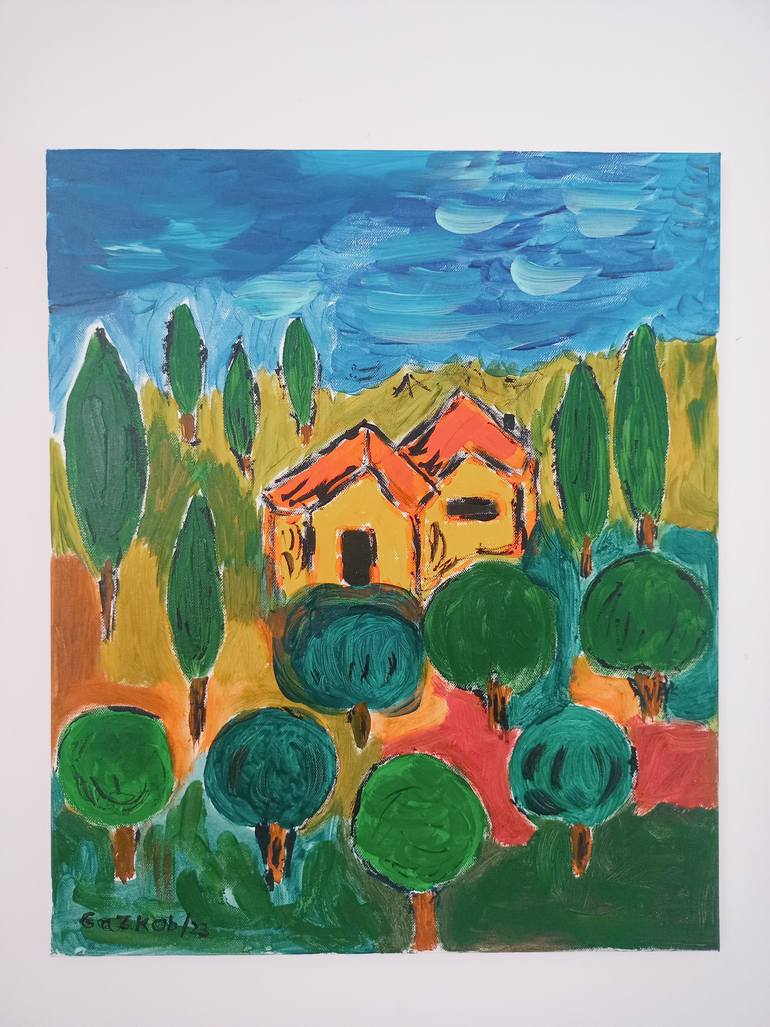Original Expressionism Landscape Painting by A Gazkob