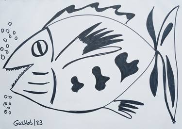 Original Fish Drawings by A Gazkob