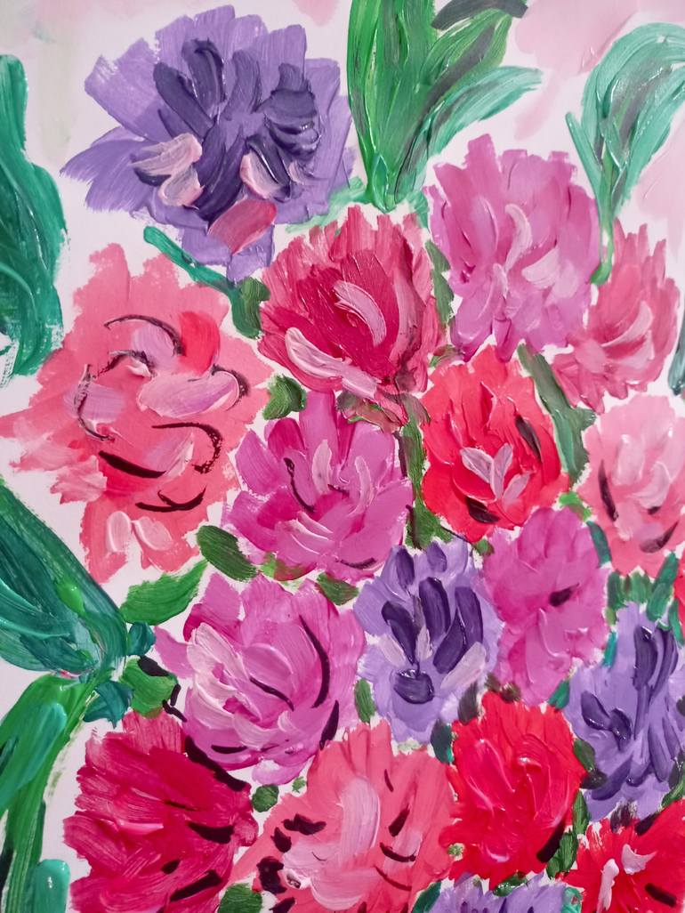 Original Floral Painting by A Gazkob