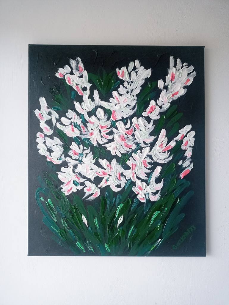 Original Figurative Floral Painting by A Gazkob