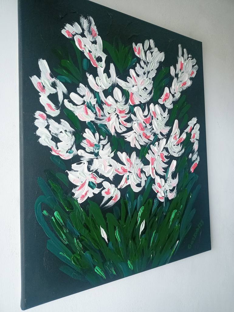 Original Figurative Floral Painting by A Gazkob
