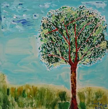 Print of Impressionism Tree Paintings by A Gazkob