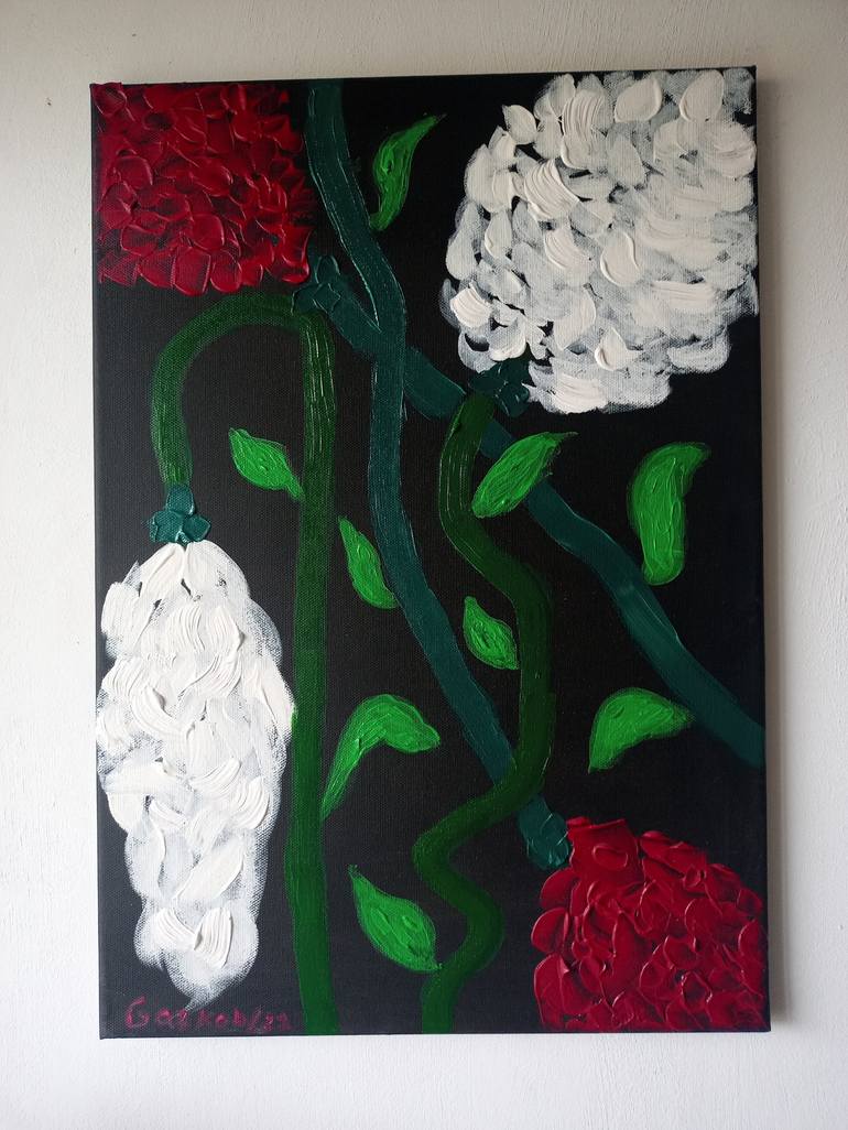 Original Floral Painting by A Gazkob
