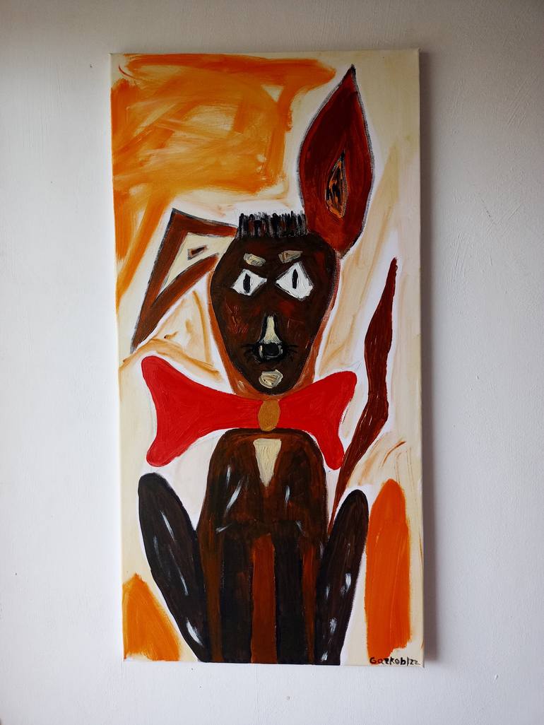 Original Surrealism Dogs Painting by A Gazkob