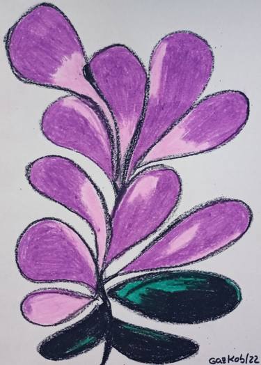 Original Abstract Floral Drawings by A Gazkob