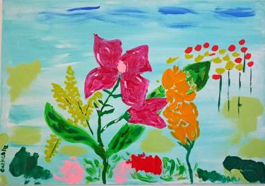 Original Floral Paintings by A Gazkob