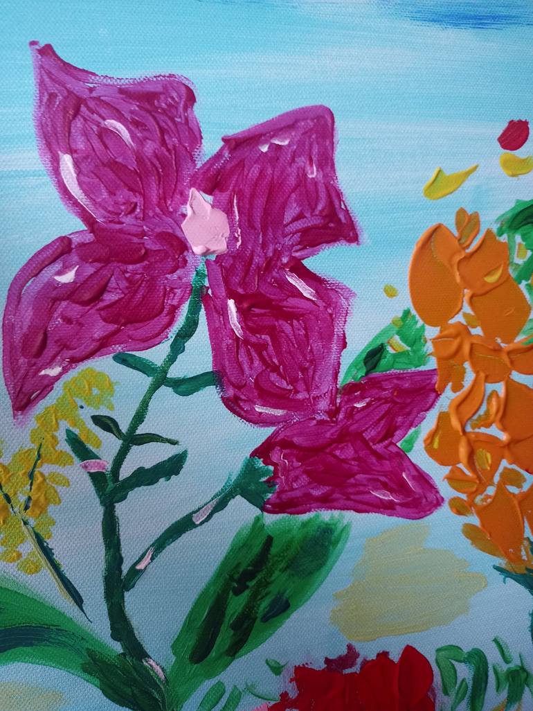Original Floral Painting by A Gazkob