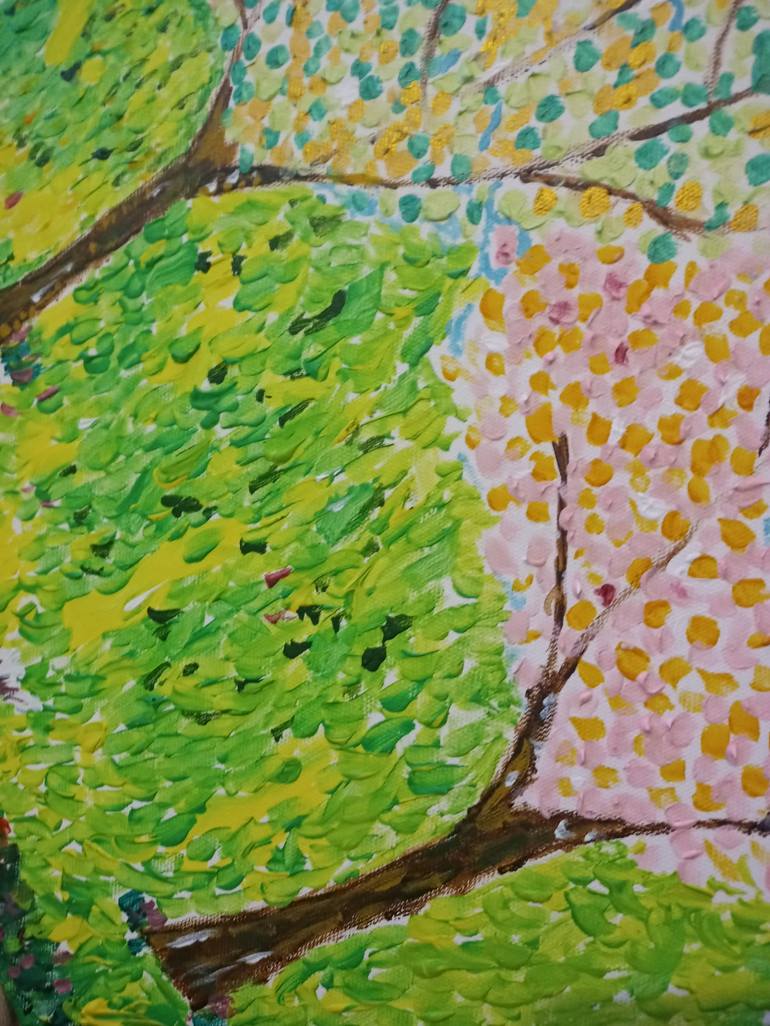 Original Art Deco Nature Painting by A Gazkob
