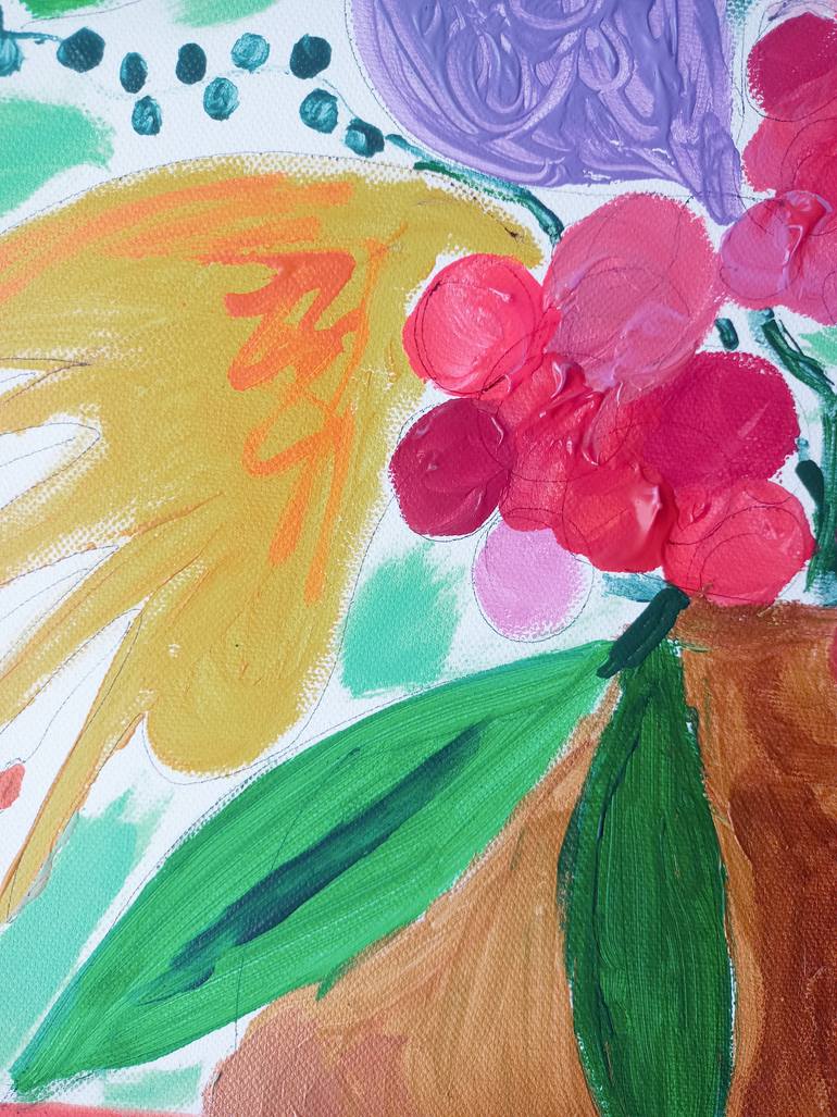 Original Contemporary Floral Painting by A Gazkob