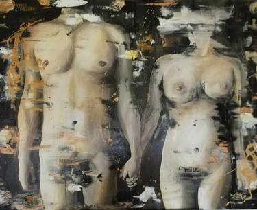 Original Abstract Nude Paintings by Pieer Bertig