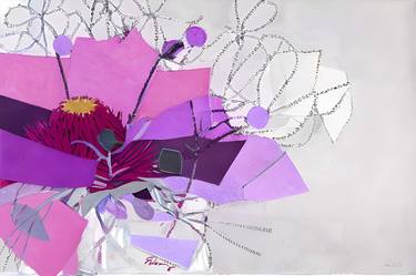 Print of Modern Floral Mixed Media by rosemary reynolds