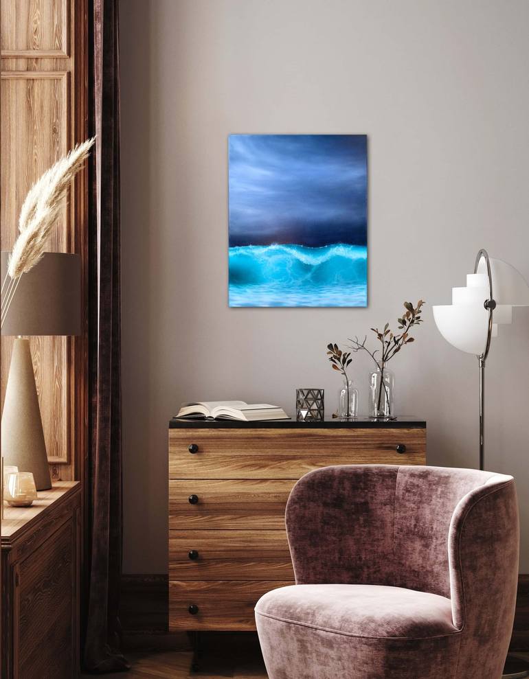 Original Abstract Seascape Painting by Alla Kallass
