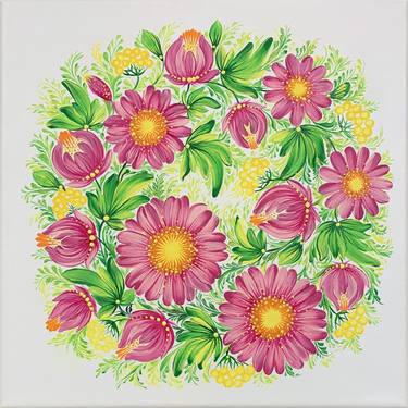 Original Art Deco Floral Paintings by Alla Kallass