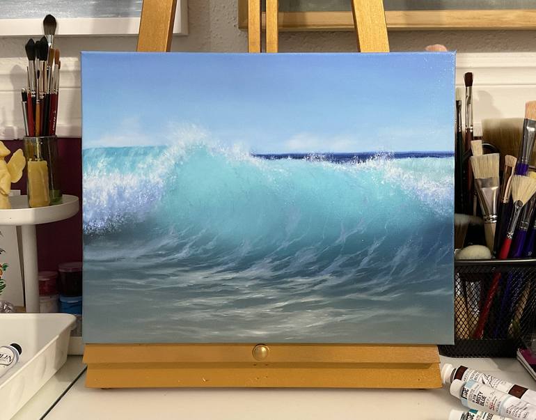 Original Fine Art Seascape Painting by Alla Kallass