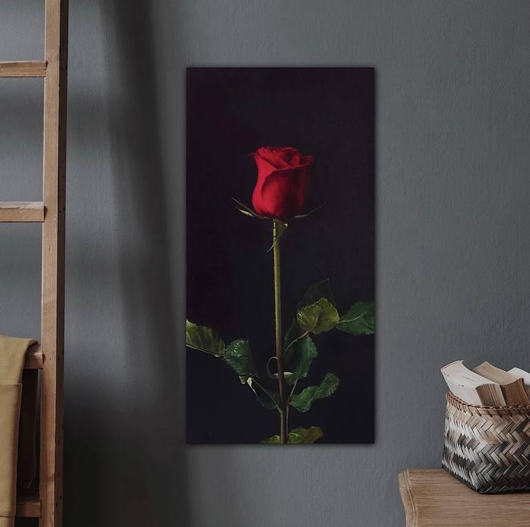 Original Realism Floral Painting by Alla Kallas