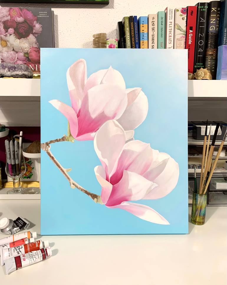 Original Realism Floral Painting by Alla Kallass
